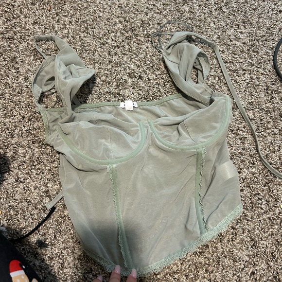 Sheer Green corset Top - Picture 1 of 1